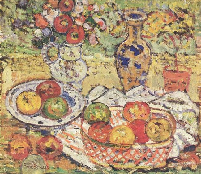 Maurice Prendergast Still Life w Apples France oil painting art